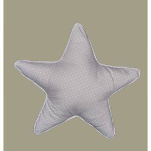 Cojin Estrella Gris Pequeño 25cm X 25cm Chocolat Baby C.4304